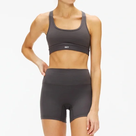 SET Active Bra and Leggings formcloud Set in smoke (Mauve Brown) - Picture 3 of 4